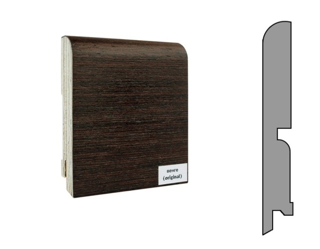 Плинтус шпонированный Finitura/Финитура 120х15х2400мм Венге Original